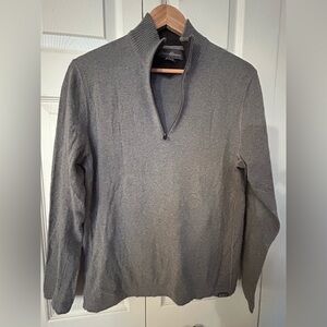 Eddie Bauer‎ Men's Charcoal Quarter Zip-Up Sweater